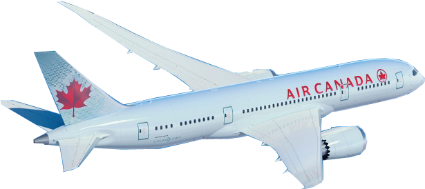 Air France Png Canada Flight Image - Airplane Air Canada Png (620x349), Png Download