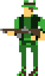 Vietnam Soldier - Vietnam Soldier Pixel Art (560x440), Png Download