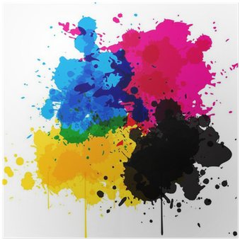 Color Splatter Ornament (oval) (400x400), Png Download