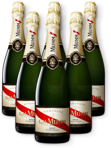 Cny 6 Pack G - Mumm Champagne Cordon Rouge Brut Gift Boxed (400x582), Png Download