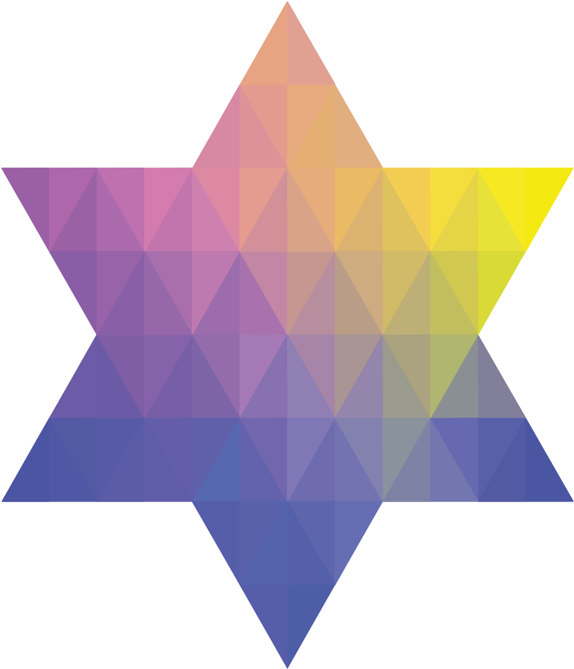 Geometric Jewish Star Of David Ii - Jewish People (1000x1000), Png Download