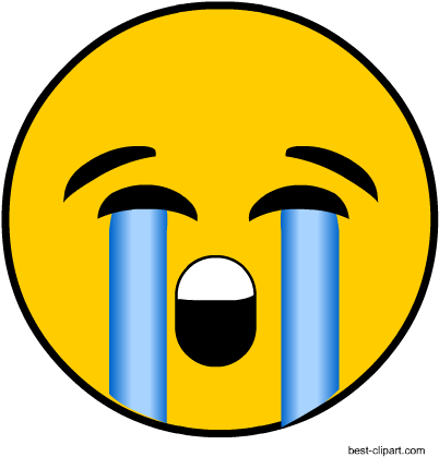 Crying Emoji, Free Clip Art - Frosted Window Transfer Mandatory Symbol (450x450), Png Download