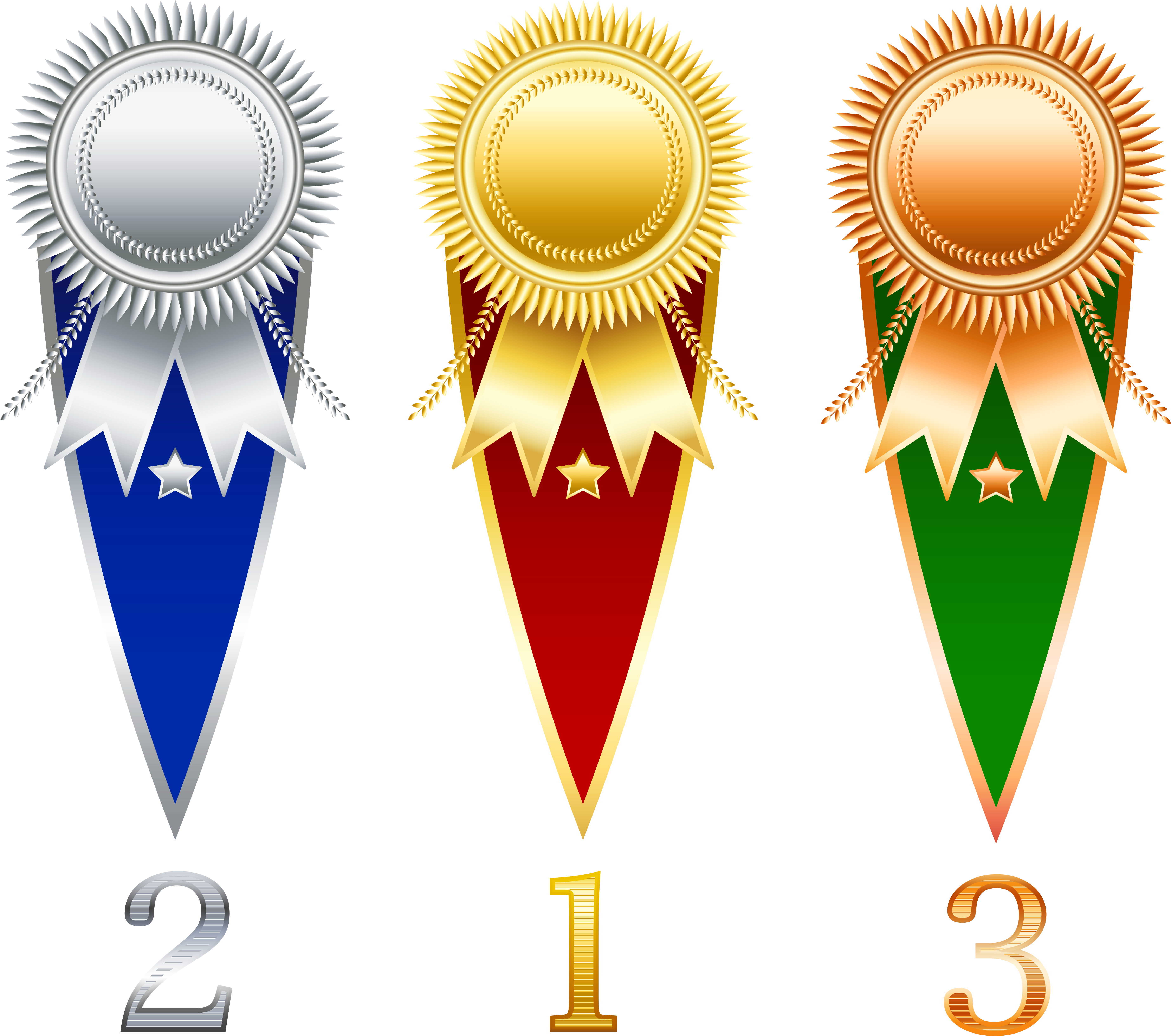 Rosette Prize Set Transparent Png Clipart - Prize Png (6088x5144), Png Download