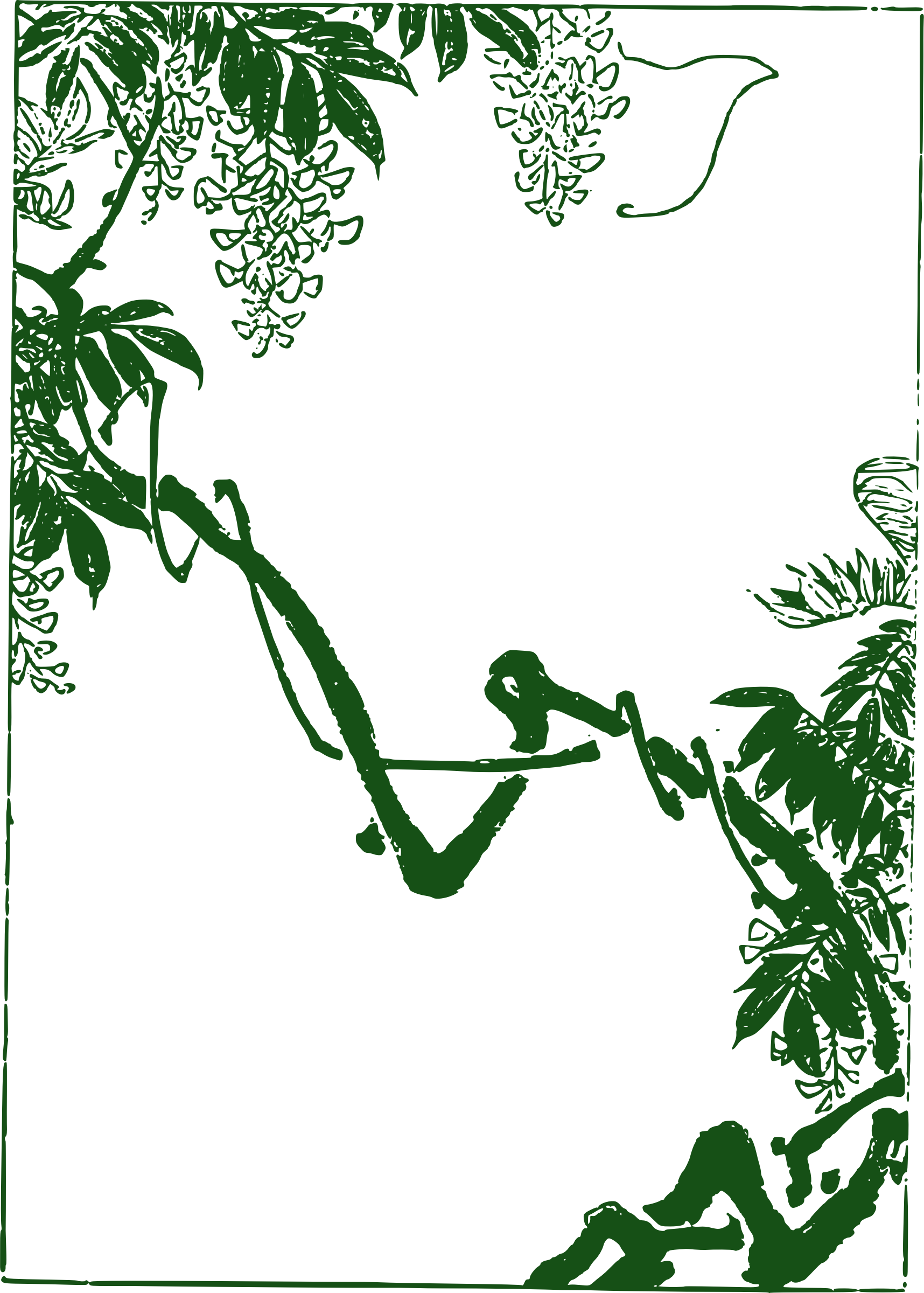 This Free Icons Png Design Of Asian Vines (1716x2400), Png Download