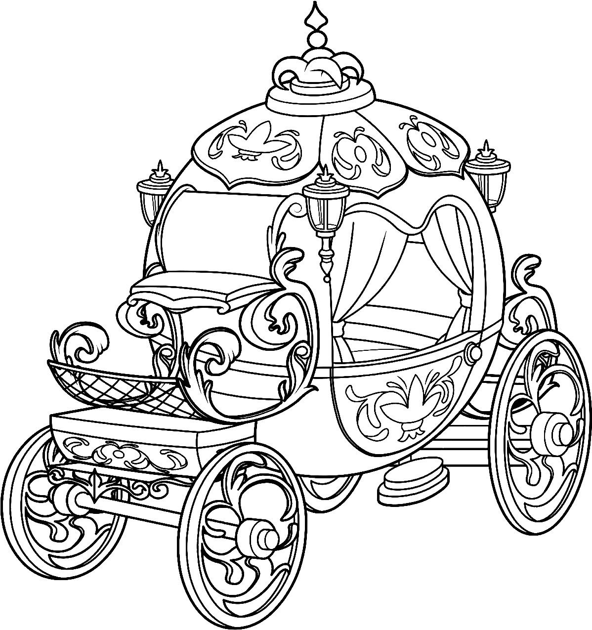 Cinderella Drawing Pumpkin Illustration - Cinderella Pumpkin Carriage Drawing (1300x1300), Png Download