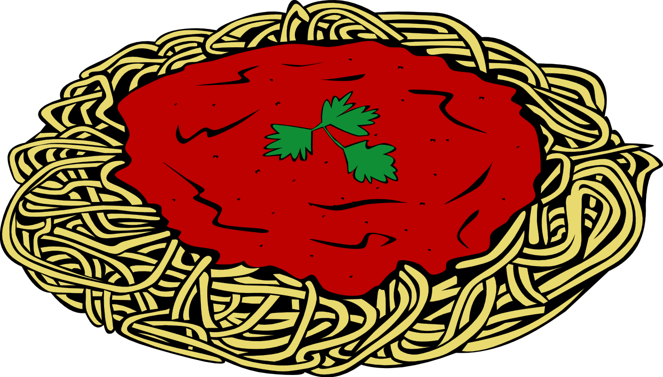 Spaghetti Spaghetti Sauce Pasta Italian Fo - Food Line Art Png (596x340), Png Download