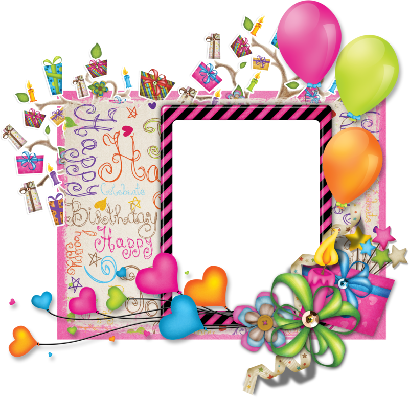 Cadres Rahmen Quadro Png Frames Birthday Pinterest - Birthday Background With Frame (600x584), Png Download