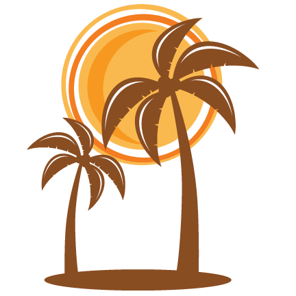 Palm Tree Svg Scrapbook Cut File Cute Clipart Files - Sun Palm Png (432x432), Png Download