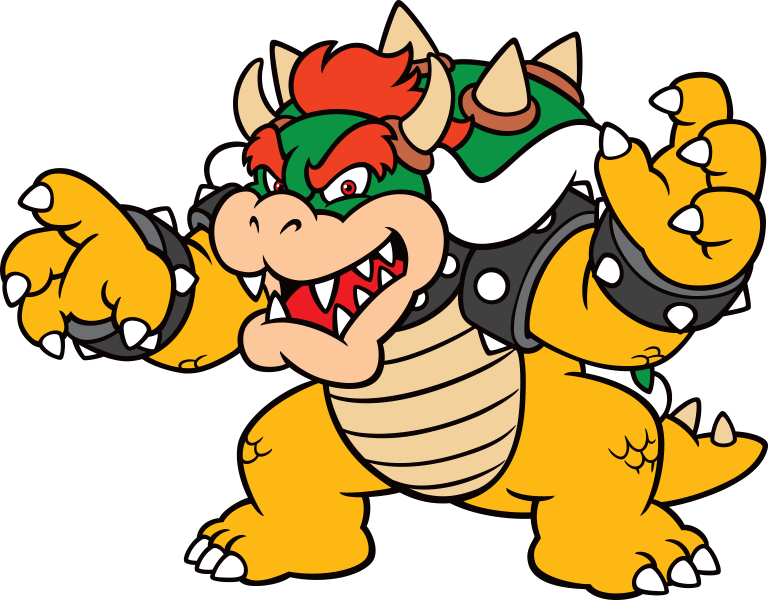 Bowser-2d - Bowser 2d (768x600), Png Download