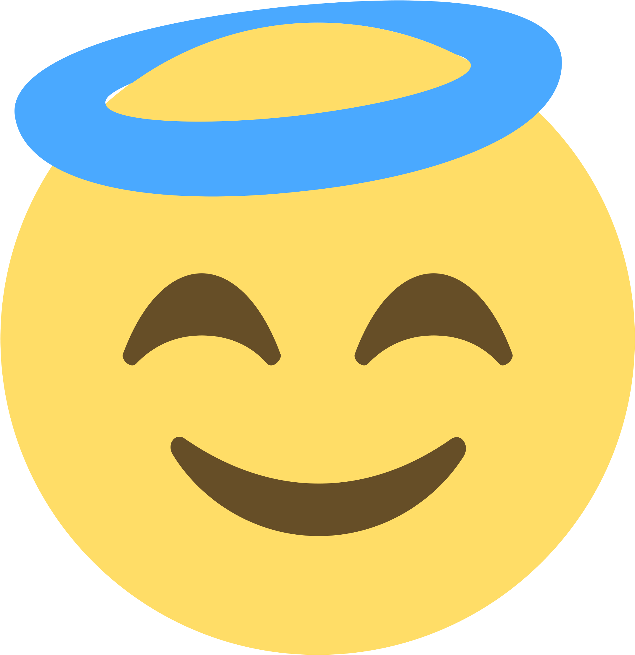 Sad Emoji Clipart Angel - Angel Emoji No Background (2850x2850), Png Download