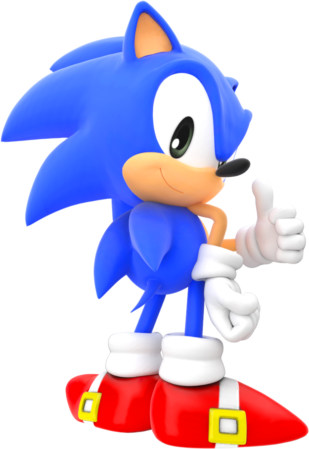 Download Classic Sonic The Hedgehog Png - Classic Sonic Modern Pose ...