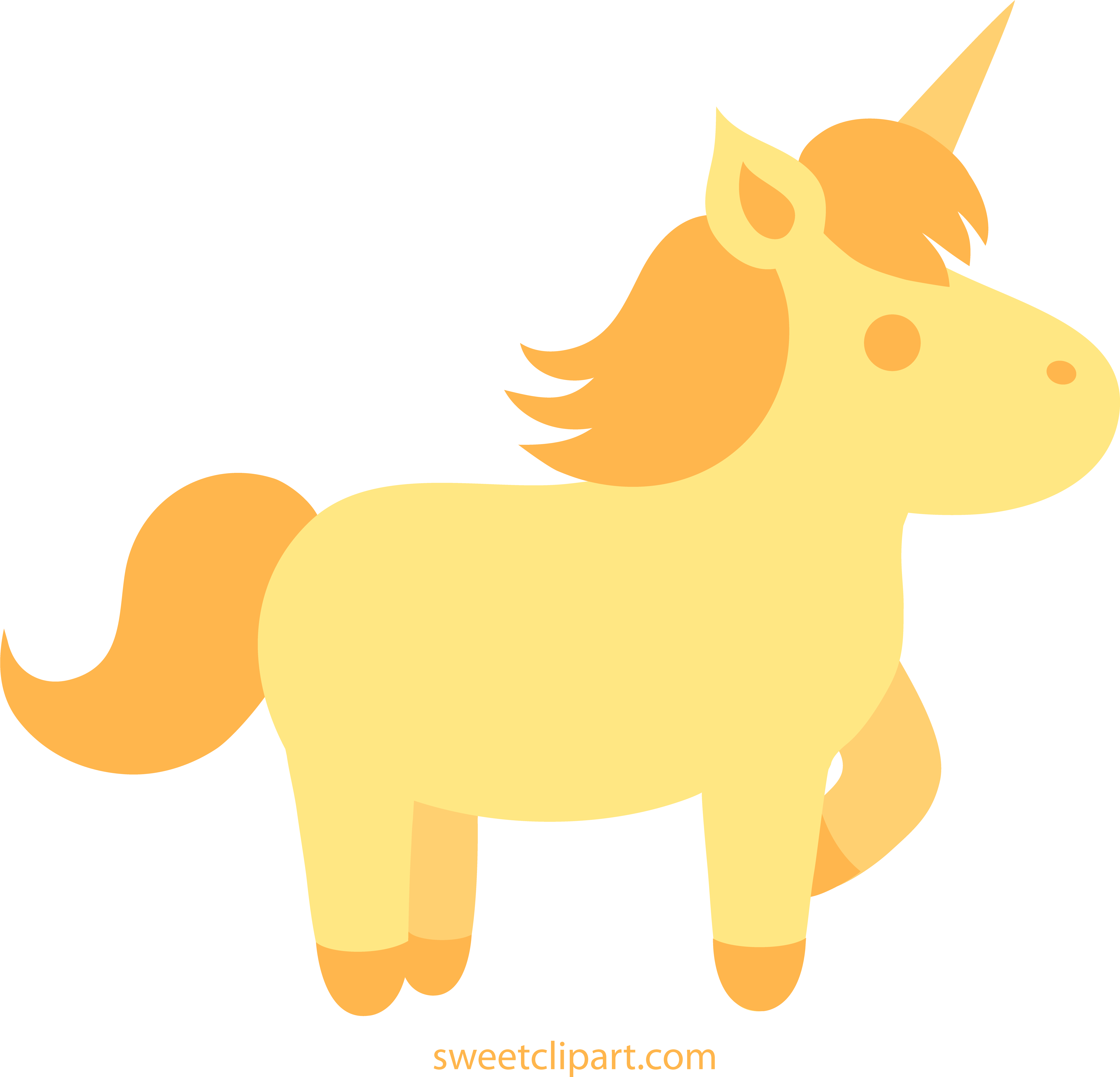Excited Unicorn Clip Art - Clip Art Unicorn Golden (550x529), Png Download