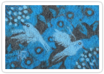 " The Hummingbirds, Tropical Birds, Blue & Gray Colors, - Kolibris, Blaue Vögel, Blumenmotiv, Faserkunst Lendenkissen (375x360), Png Download
