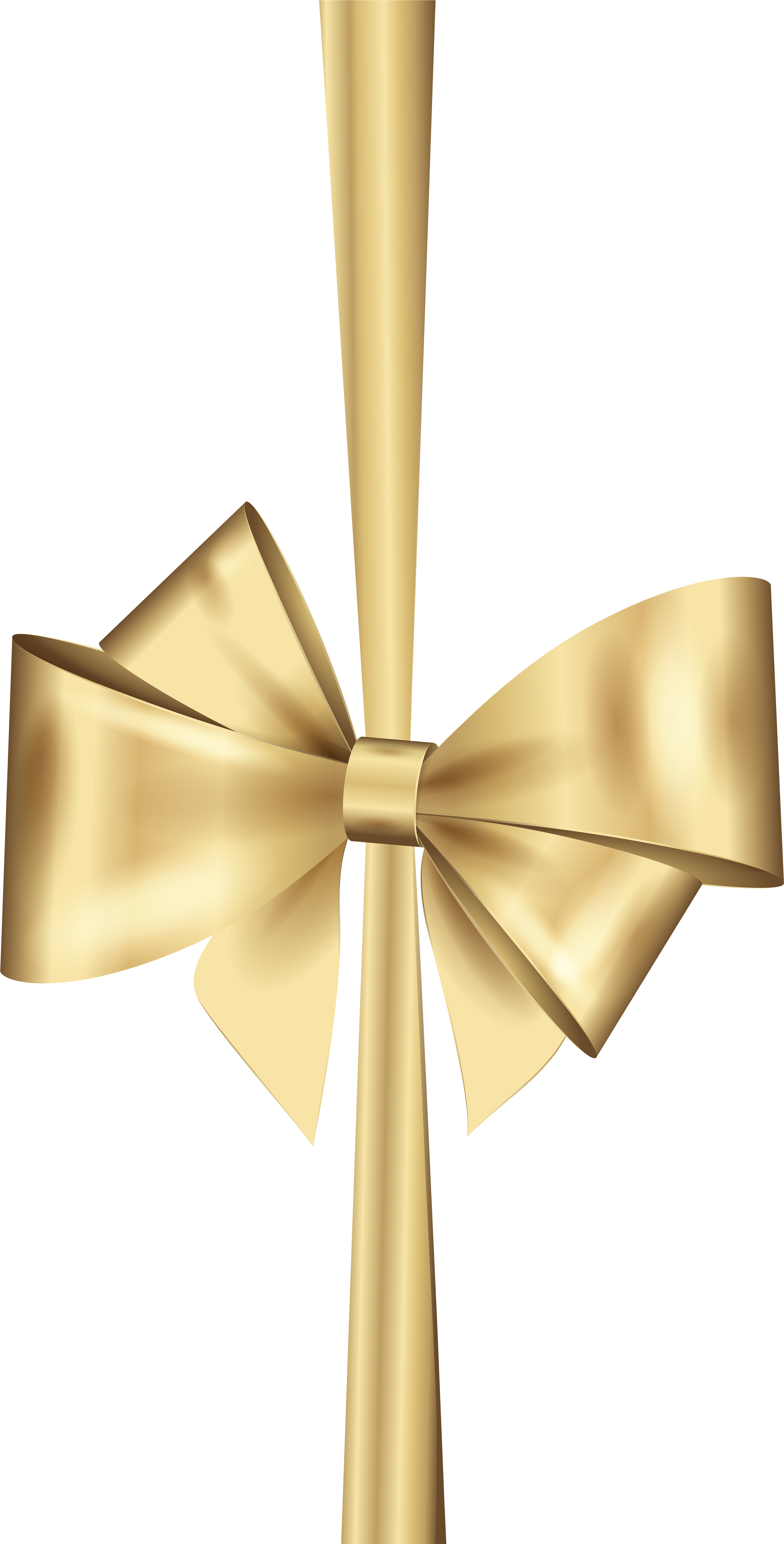 Gold Bow Png - Gold Bow Clipart Png (4139x8000), Png Download