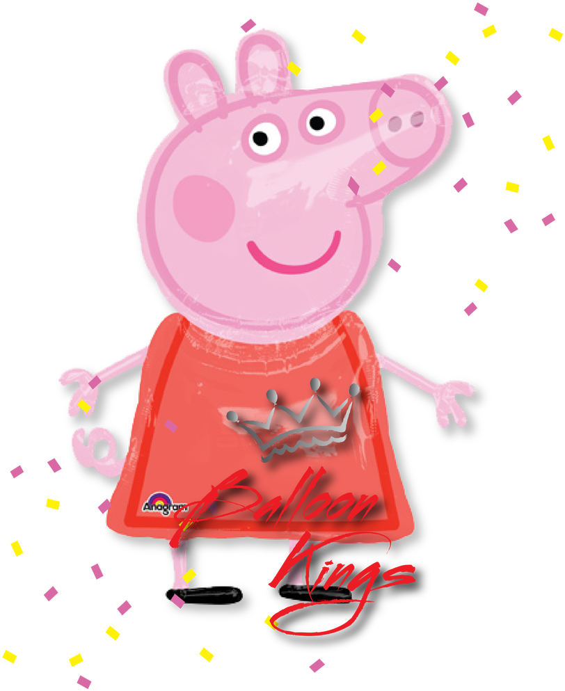 Balloon Clipart Peppa Pig - Loonballon 48 Inch Peppa Pig Airwalker Balloon, Giant (1280x1280), Png Download