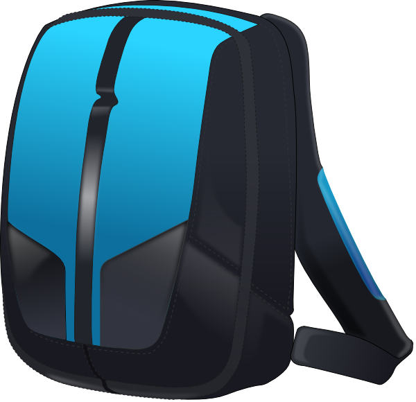 Suitcase Clipart Empty Backpack - Backpack Clipart Png (600x580), Png Download