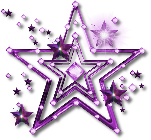 Stars Png Images, Free Star Clipart Images - Pink And Purple Star (631x590), Png Download