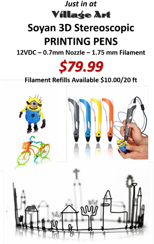 Photos Of Village Art Supply - Partsbox [upgraded] 3d Printing Pen, 3d Arts Ing + (509x800), Png Download