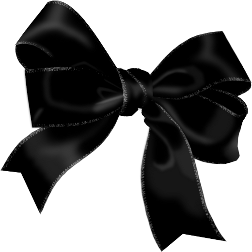 Black Bow Tie Ribbon Png (520x520), Png Download