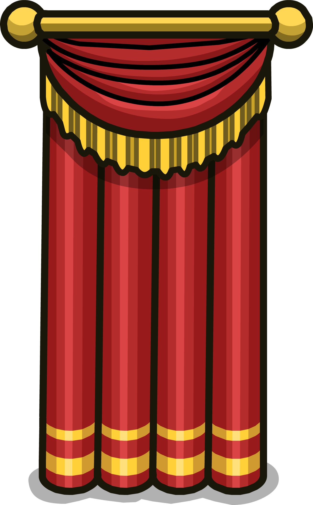 Stage Curtain Sprite 005 - Club Penguin Curtain (1308x2107), Png Download