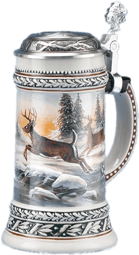 Beer Mug Winter Theme Png - Beer Stein (300x524), Png Download