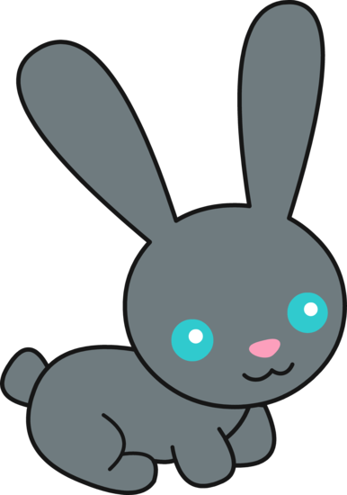 Baby Bunny Clipart - Cute Bunny Clipart (386x550), Png Download