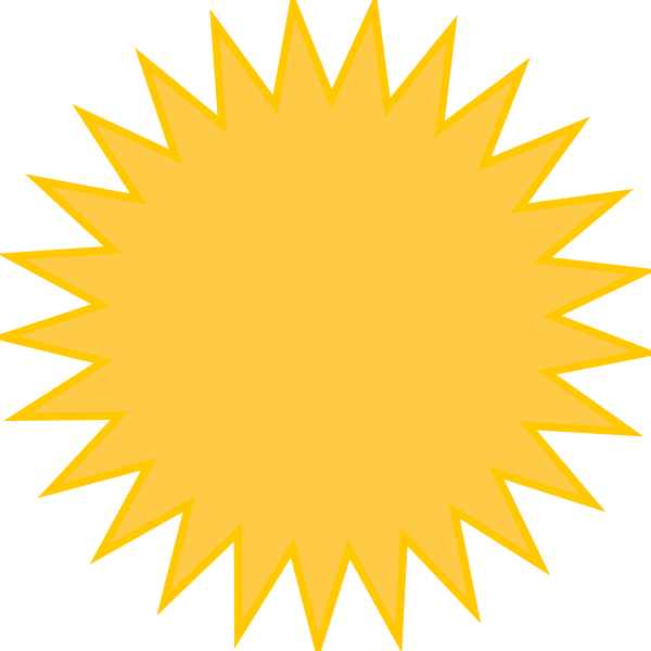 Banner Library Download Golden Sun Yellow Clip Art - Gold Sun Clipart (600x600), Png Download