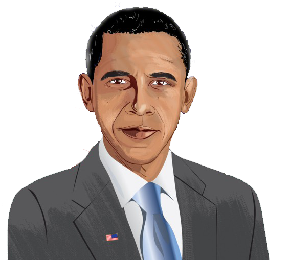 Barack Obama Cartoon Clipart - Barack Obama (600x600), Png Download