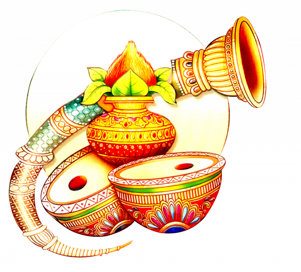 Traditional Clipart Indian Wedding - Indian Wedding Vector Png (1024x926), Png Download