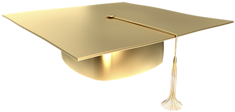 Gold Graduation Cap Png - Graduation Ceremony (500x283), Png Download