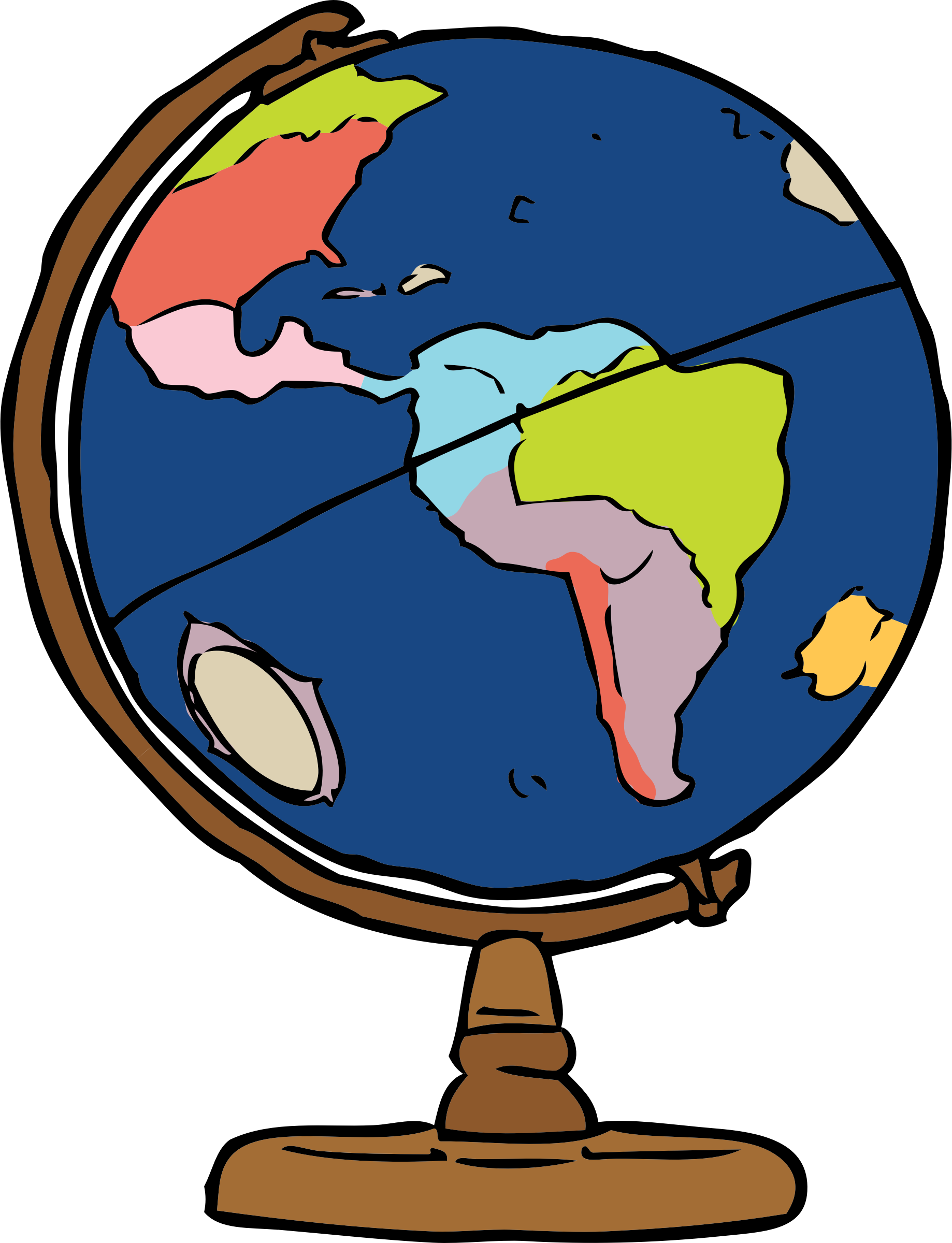 Clipart - Globe Clipart Png (1838x2400), Png Download