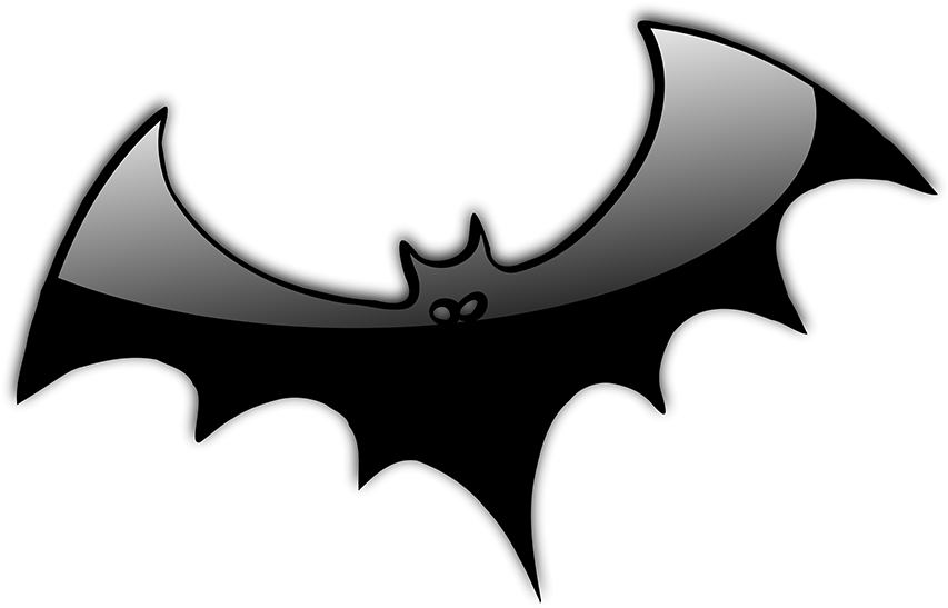 Shiny Red Bat Png - Halloween Black And White (886x576), Png Download