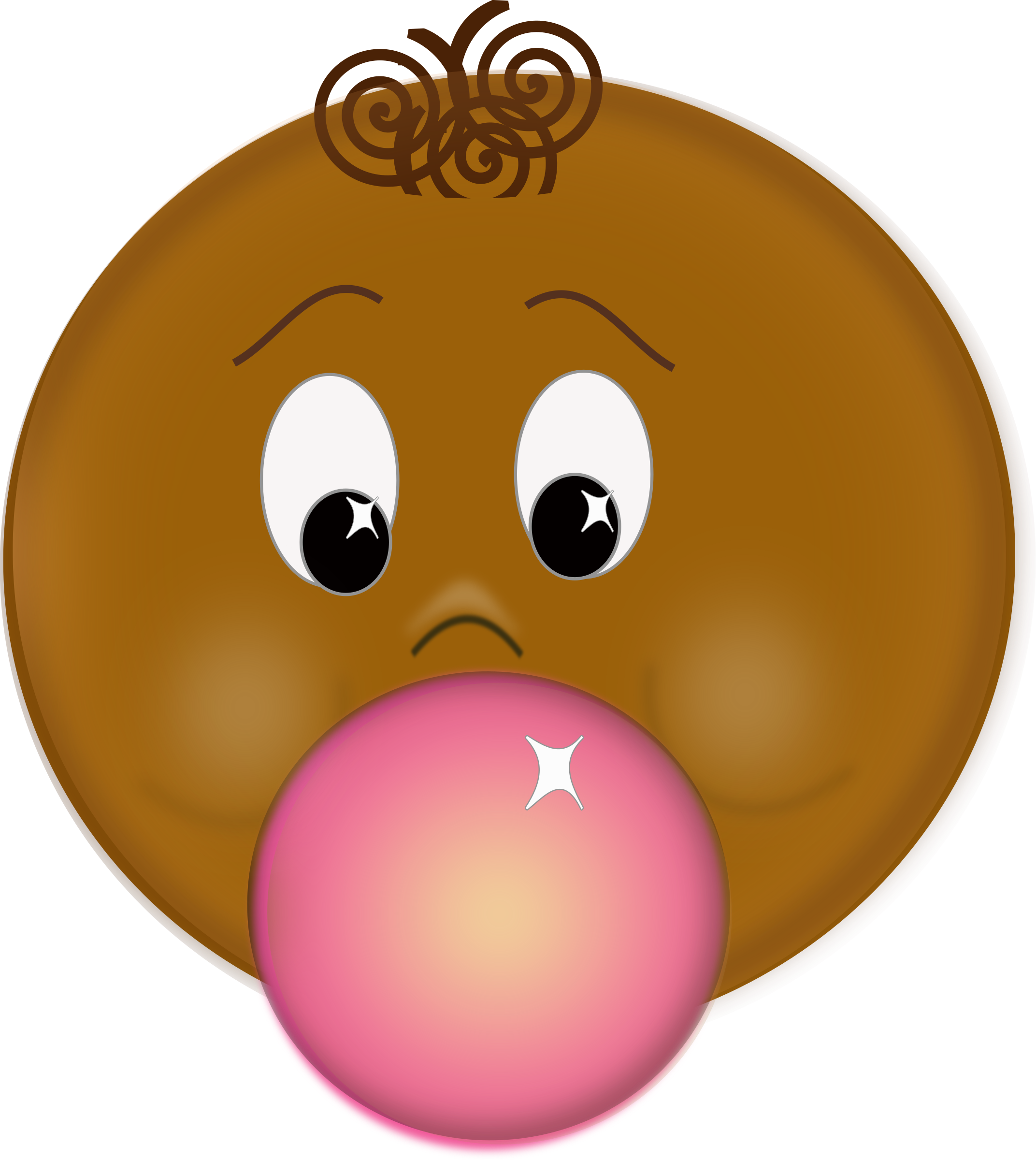 Clipart - Blowing Bubble Gum Png (2144x2400), Png Download