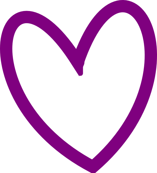 Heart Outline Clip Art Png - Cute Heart Outline Png (540x596), Png Download