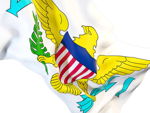 Waving Flag Closeup - United States Virgin Islands (640x480), Png Download