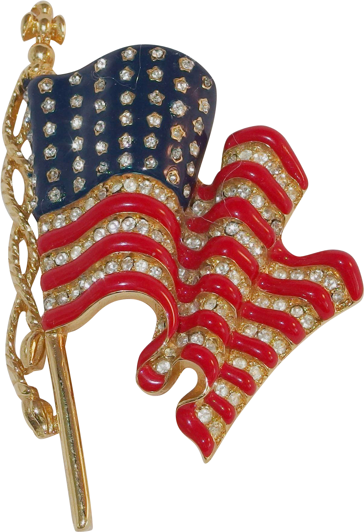 Trifari Patriotic U - Trifari Flag Pin (1771x1771), Png Download