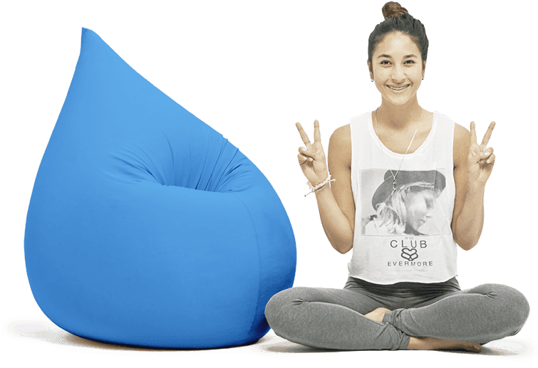 Beanbag Elly Turquoise - Goede Zitzak (762x528), Png Download