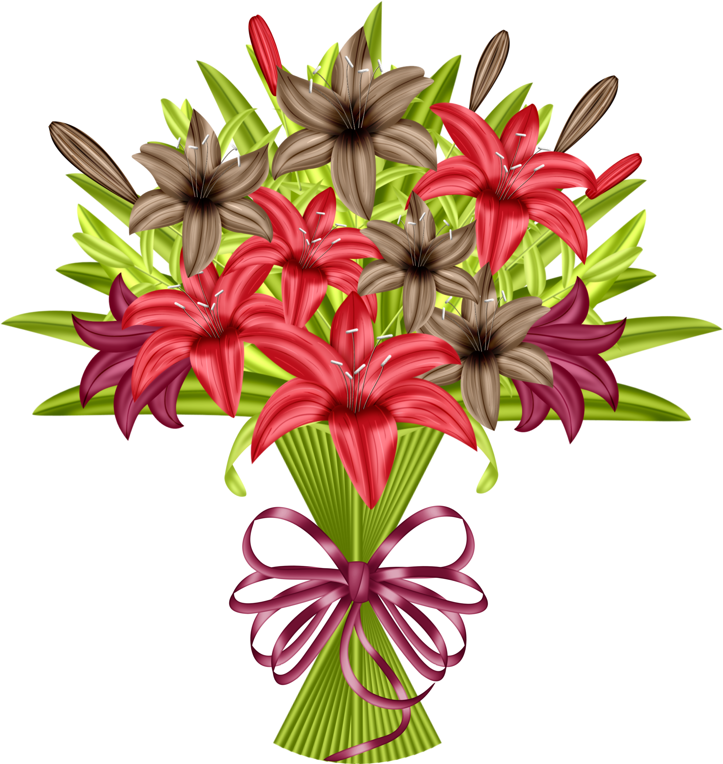 Reducir Esta Imagen Clic Aquí Para Ver Su Tamaño Original - Ramo De Flores Animadas Png (2552x2692), Png Download