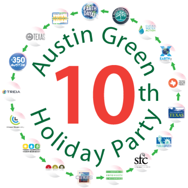 The 10th Annual Austin Green Holiday Party Treia-texas - Circle (788x788), Png Download