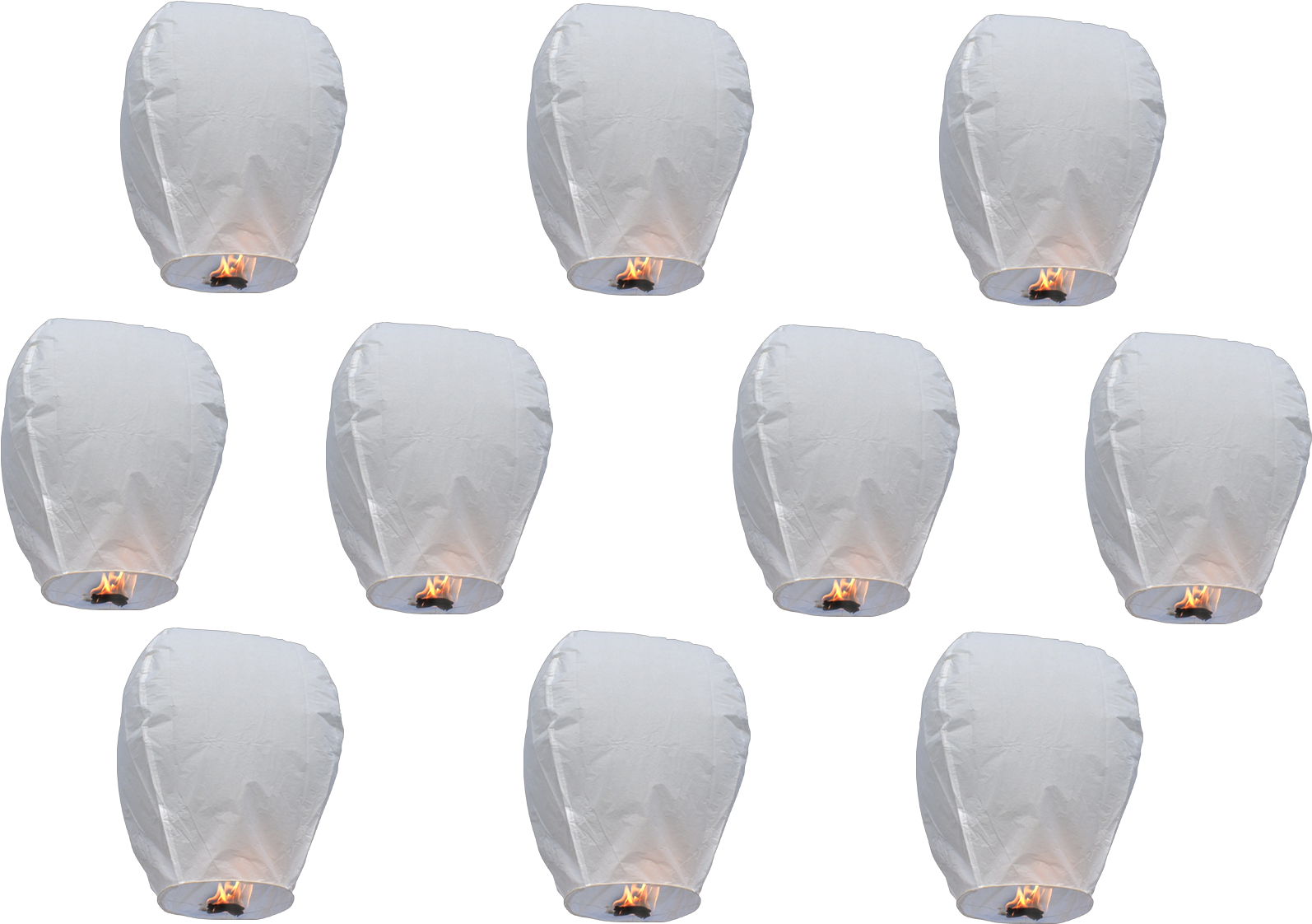 10 Pack White Premium Sky Lanterns Color Boxed - White Sky Lanterns (1667x1250), Png Download