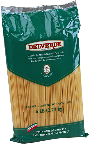 Delverde Spaghetti Pasta 1lb - Delverde Pasta, Capellini - 16 Oz Box (401x500), Png Download