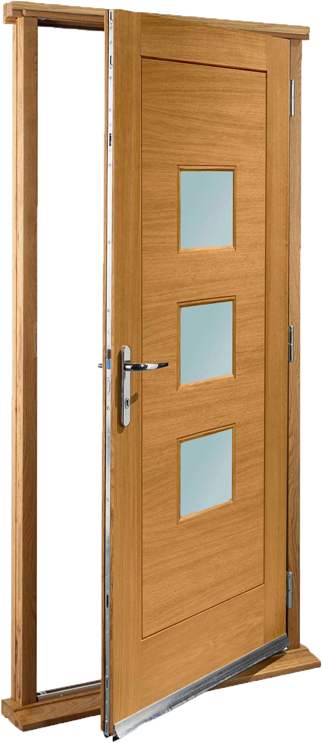 Pre Hung Oak Front Door (688x1500), Png Download