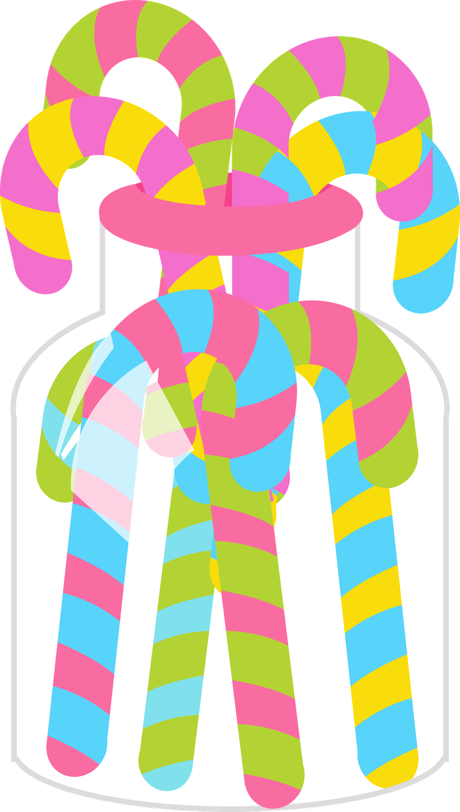 Doces E Balas - Candy Land Candy Cane Clipart (286x504), Png Download