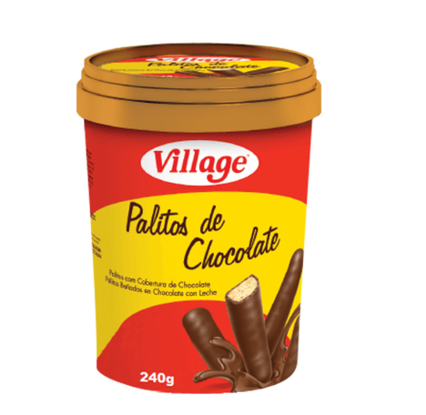 Palito De Chocolate Ao Leite Village 240gr - Village Alimentos (500x500), Png Download