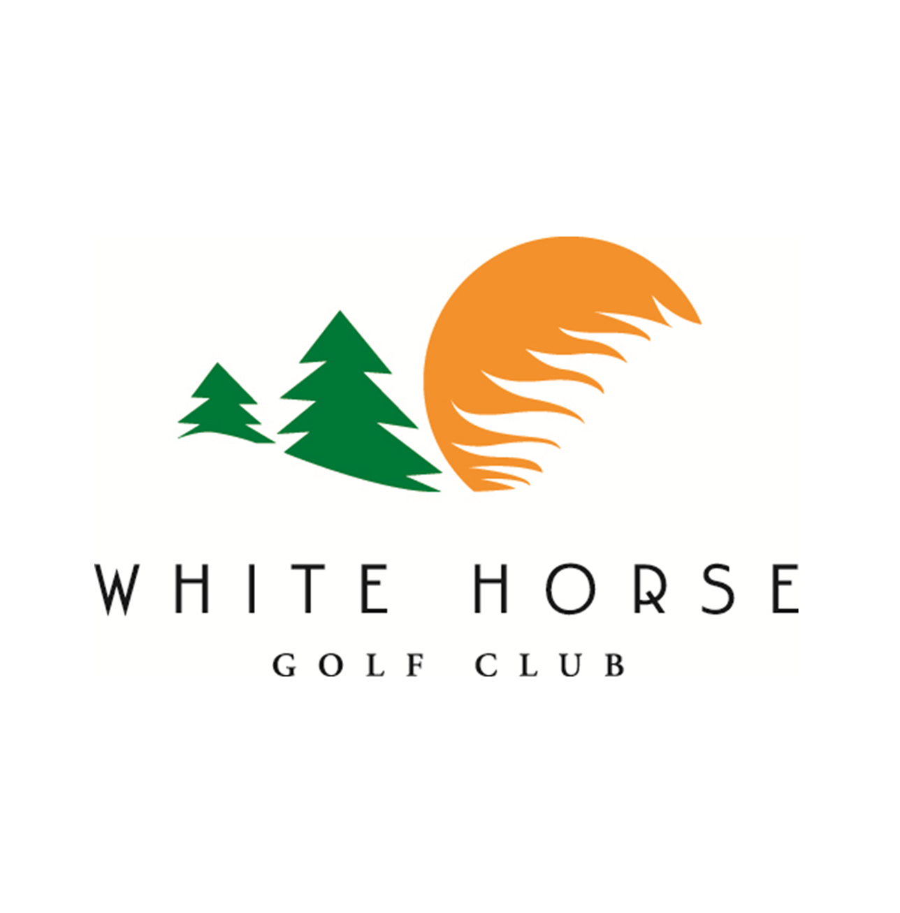 Round White Horse Logo - White Horse Golf Club (1288x1307), Png Download
