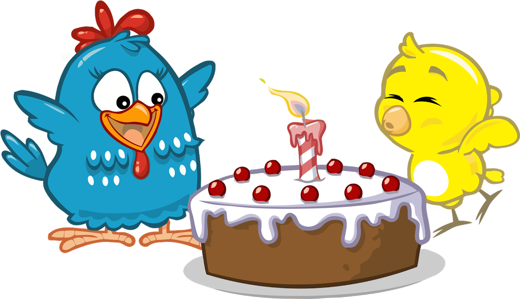 Galinha Pintadinha Pintinho Bolo Aniversário - Galinha Pintadinha E Pintinho Amarelinho (1106x645), Png Download
