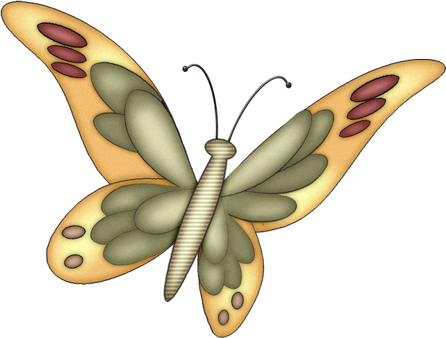 Clipart Transparent Library Papillons Png Tubes Borboleta - Butterfly (600x479), Png Download