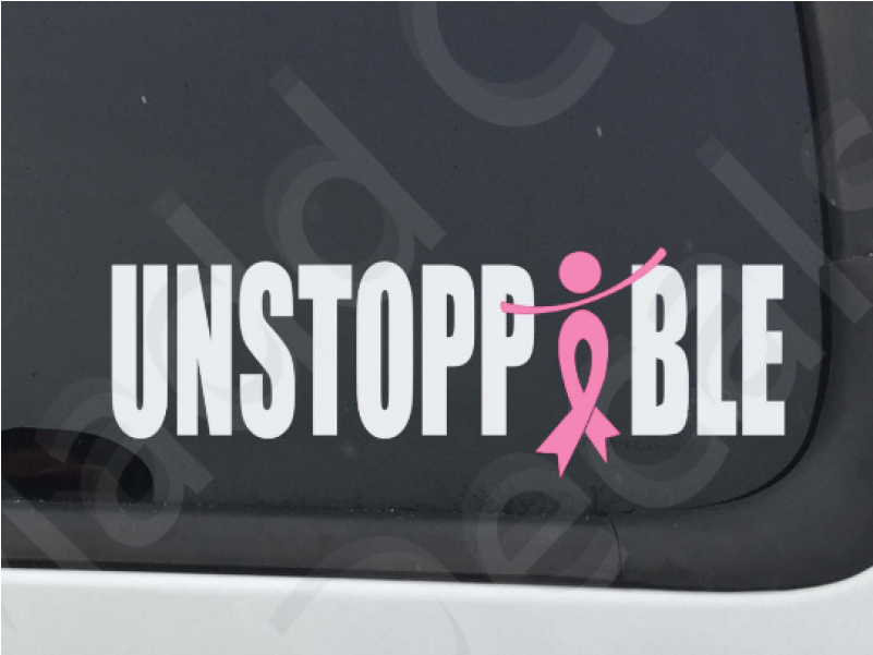 Unstoppable Pink Ribbon Decal Breast Cancer Fight Cure - Feel Earthquake (800x800), Png Download