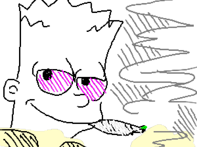 Drawn Cannabis Blunt - Cartoon (640x480), Png Download