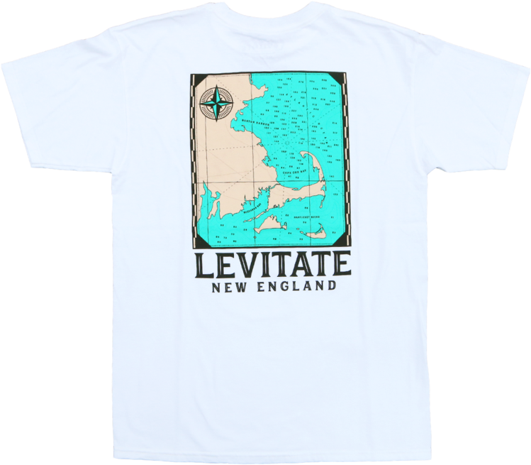 Nautical Compass Tee- White - Long-sleeved T-shirt (760x760), Png Download